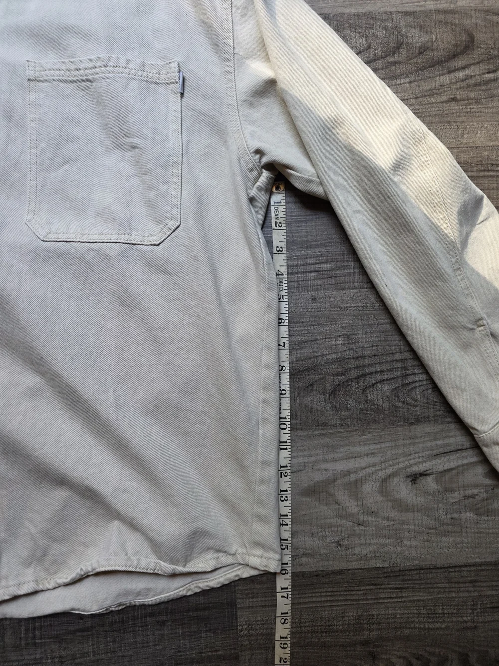 Bershka Men's Light Beige Button-Down Shacket